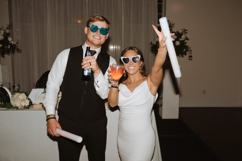 wedding reception funky glasses Niagara 